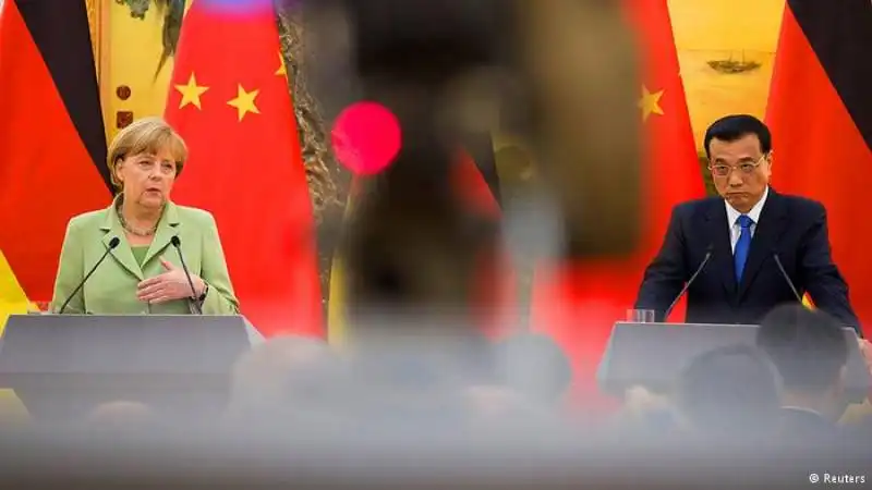 angela merkel e il premier cinese li keqiang