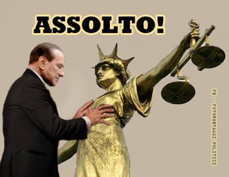 berlusconi assolto palpeggia la giustizia