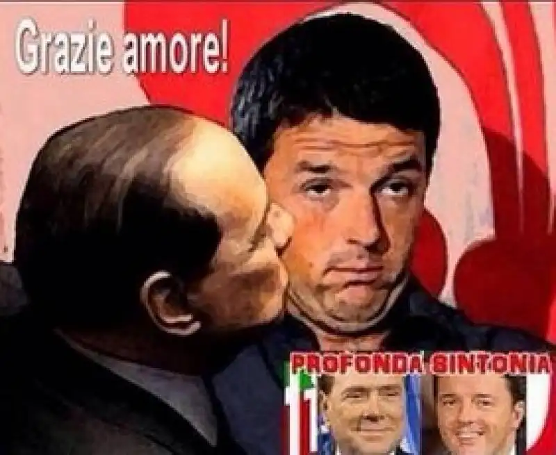 berlusconi renzi grazie amore