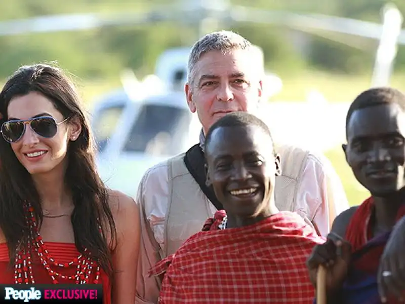 clooney e amal alamuddin in safari