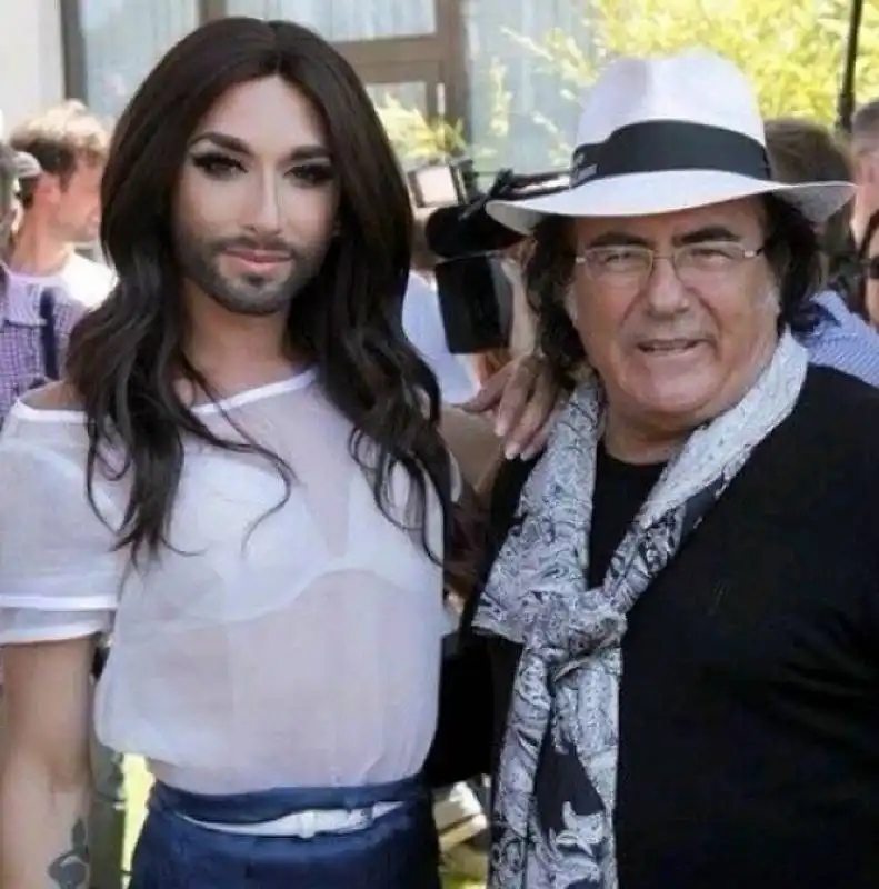 conchita wurst e al bano a klagenfurt in austria