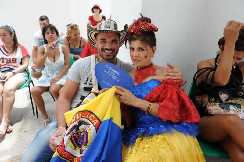 festa colombiana all'aranciera  coppia colombiana