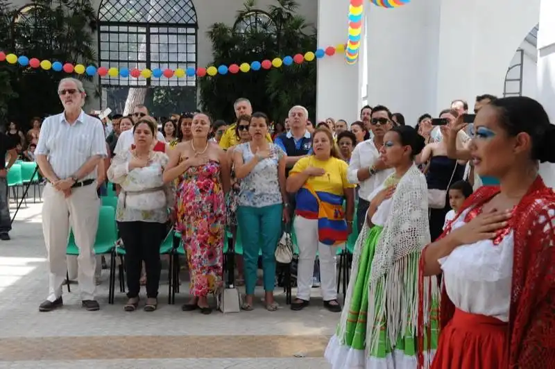 festa colombiana all' aranciera  inno nazionale colombiano