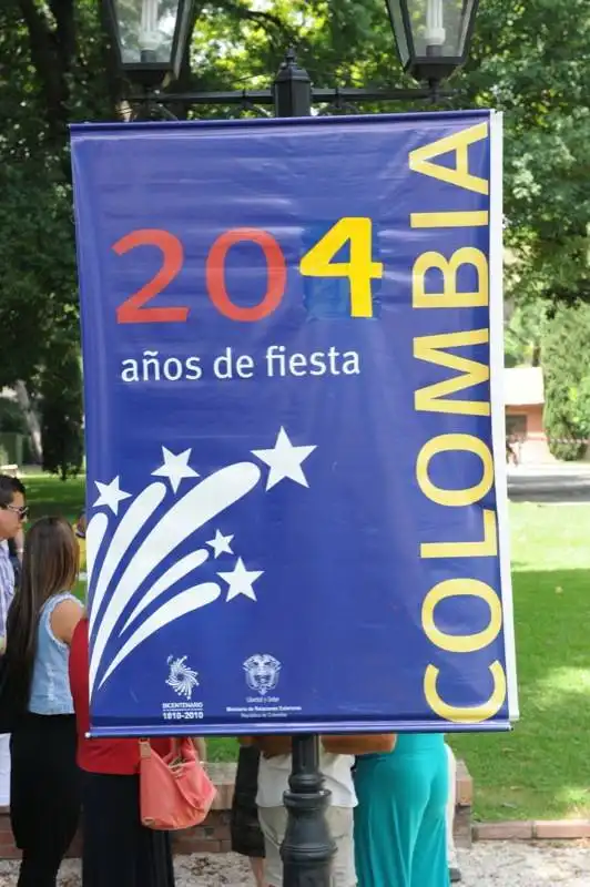 festa colombiana all' aranciera  manifesto dell indipendenza