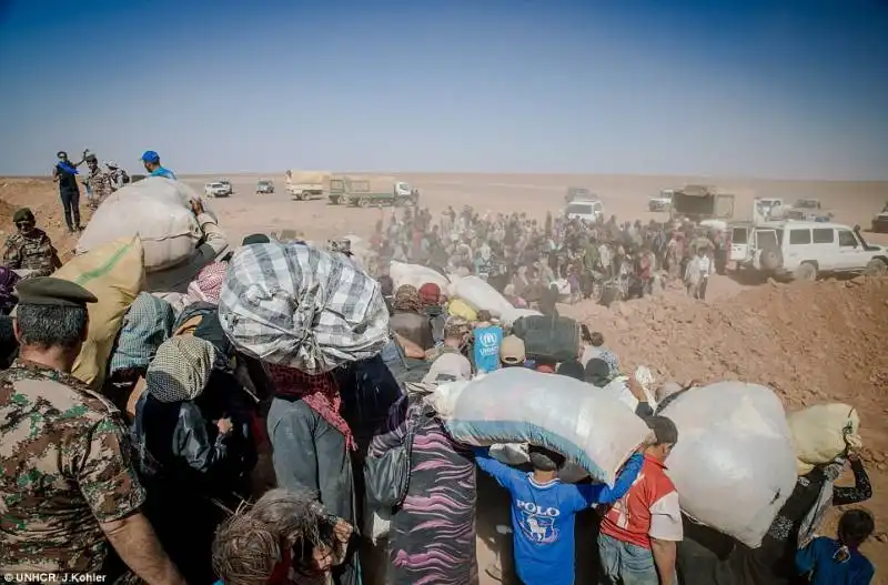 fila al campo di zaatari