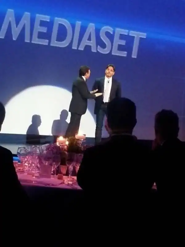 mediaset   presentazione palinsesti   piero chiambretti e piersilvio berlusconi 