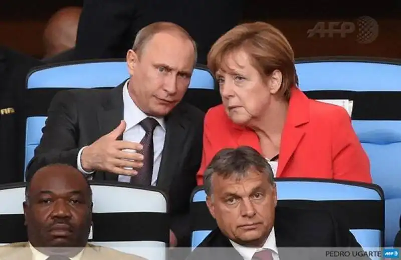 merkel e putin alla finale dei mondiali al maracana