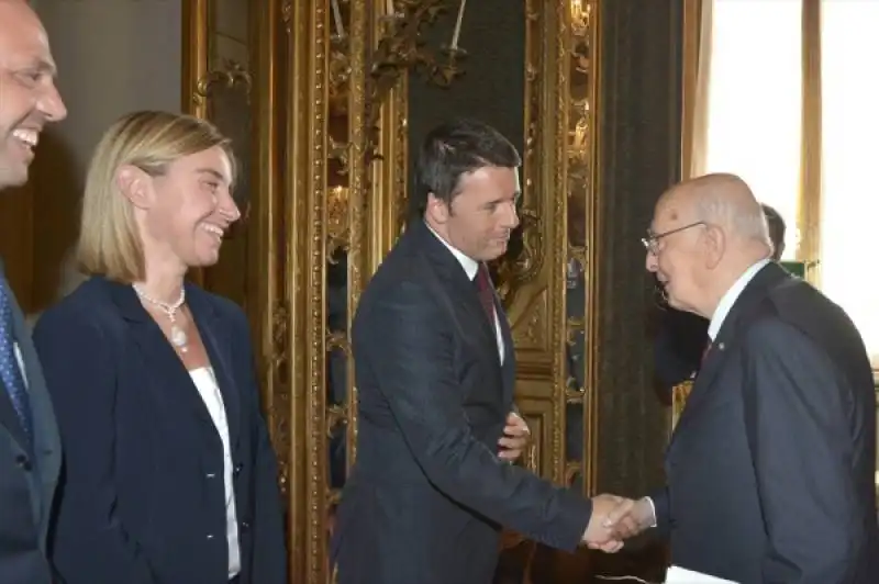 renzi mogherini napolitano