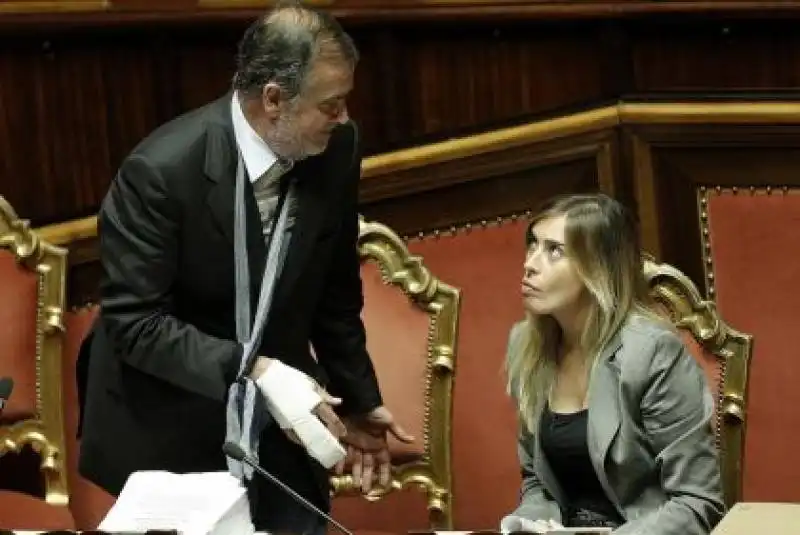 roberto calderoli maria elena boschi