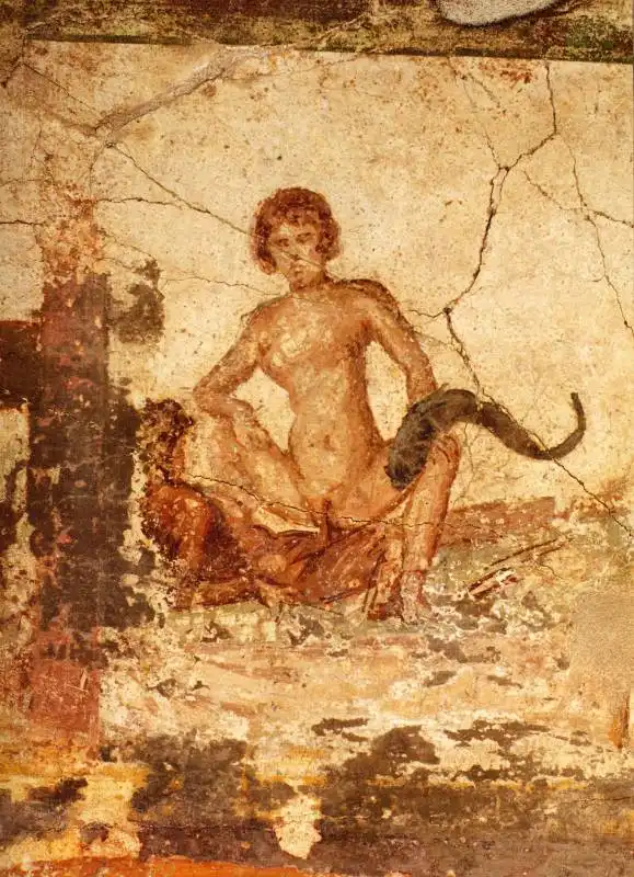 affresco delle terme suburbane, pompei