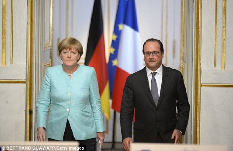 Angela Merkel and Francois Hollande