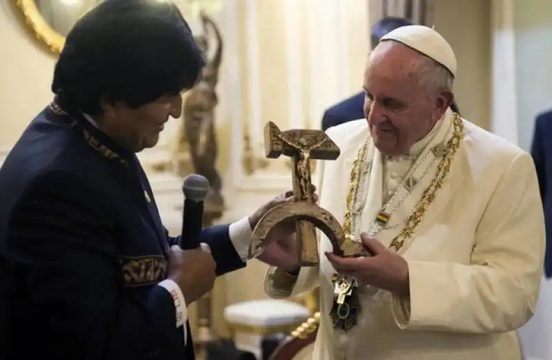 bergoglio e evo morales 7