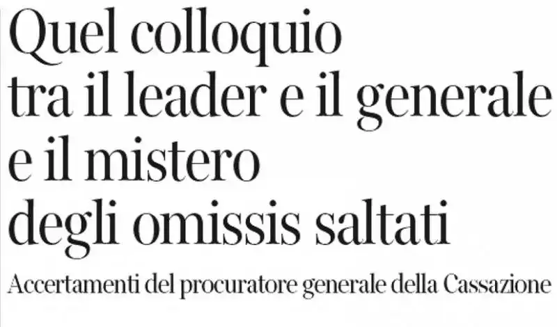 IL CORRIERE NON NOMINA NE' RENZI NE' ADINOLFI