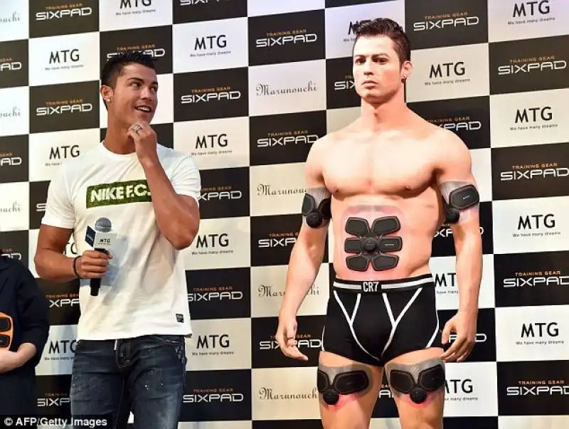 ronaldo incontra il clone in silicone