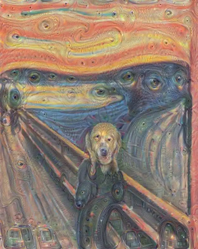 urlo di munch su deep dream