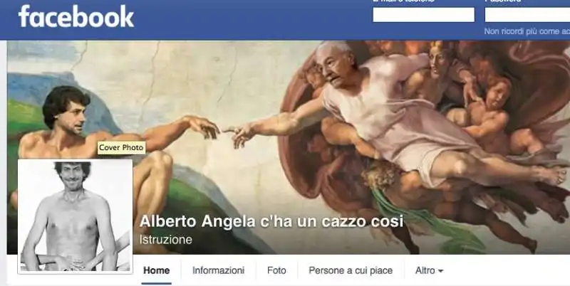 alberto angela ha un cazzo cosi pagina facebook