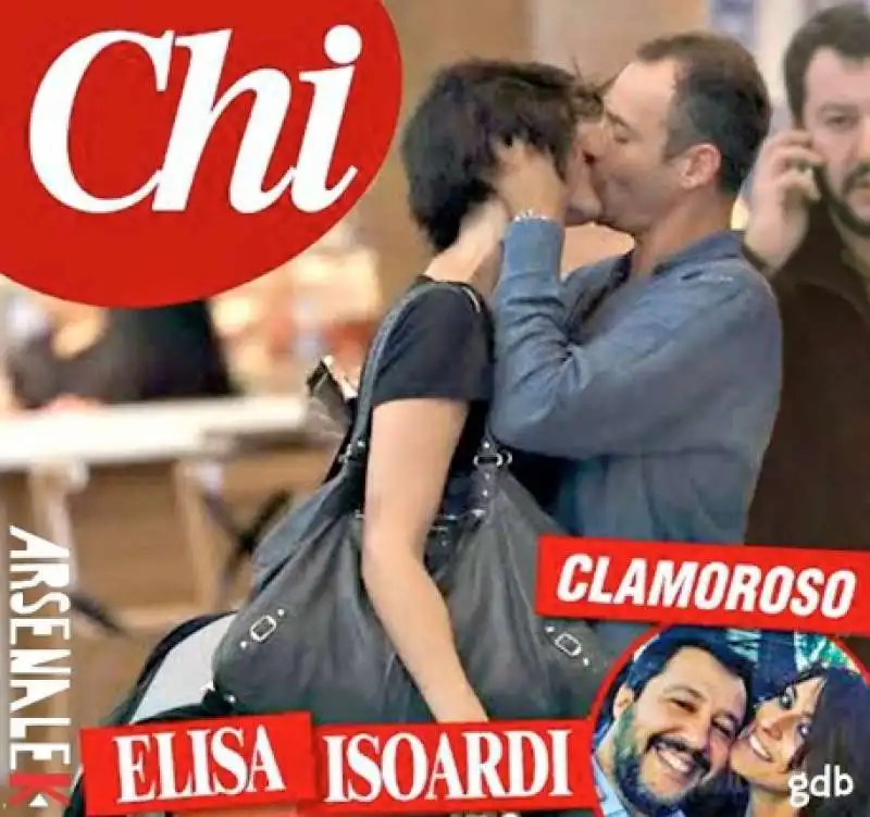 elisa isoardi bacia matteo placidi salvini dietro