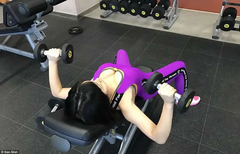 gao qian fanatica del fitness