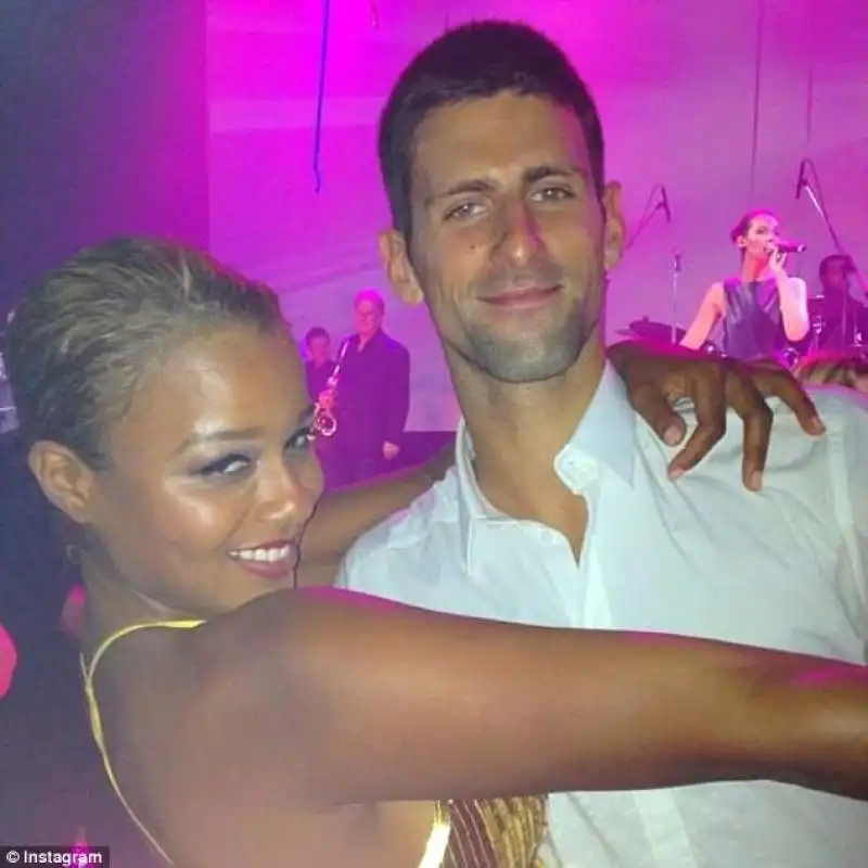 lauren von der pool e novak djokovic