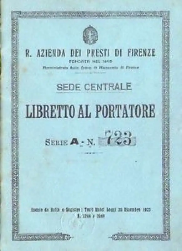 LIBRETTO AL PORTATORE