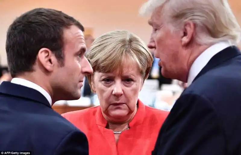 macron merkel trump