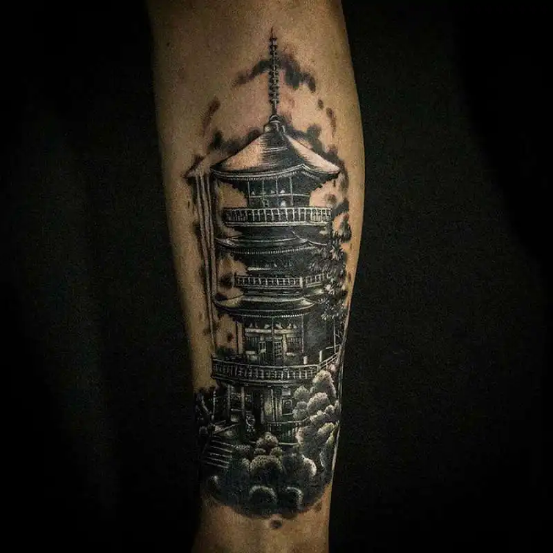 tatuaggio pagoda