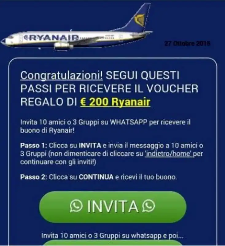 TRUFFA RYANAIR