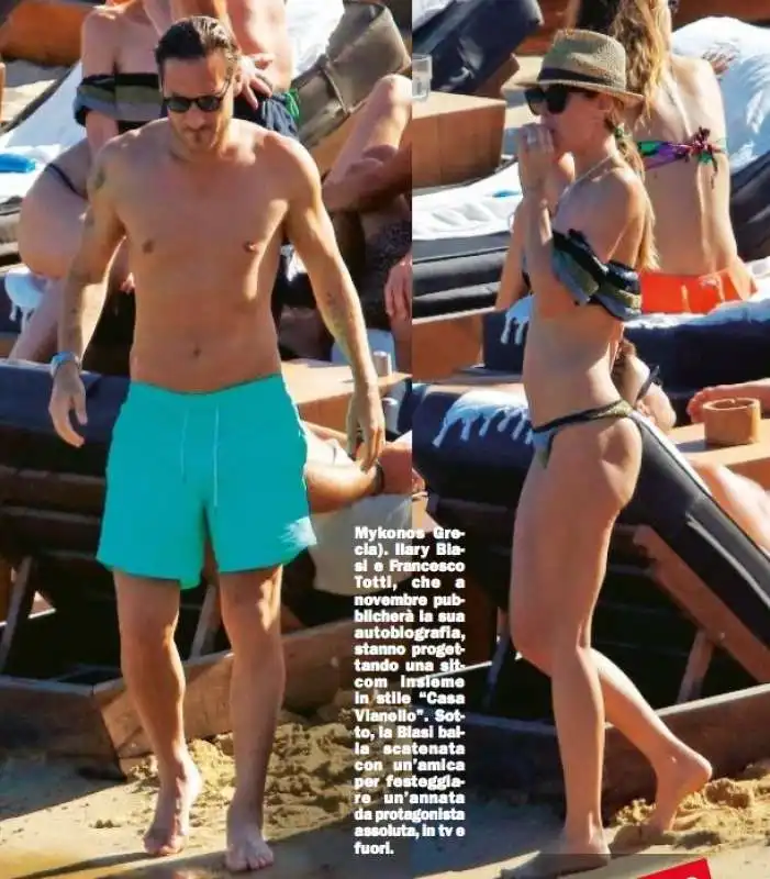 FRANCESCO TOTTI E ILARY BLASI A MYKONOS