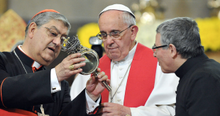 il cardinale sepe papa bergoglio e il sangue di san gennaro