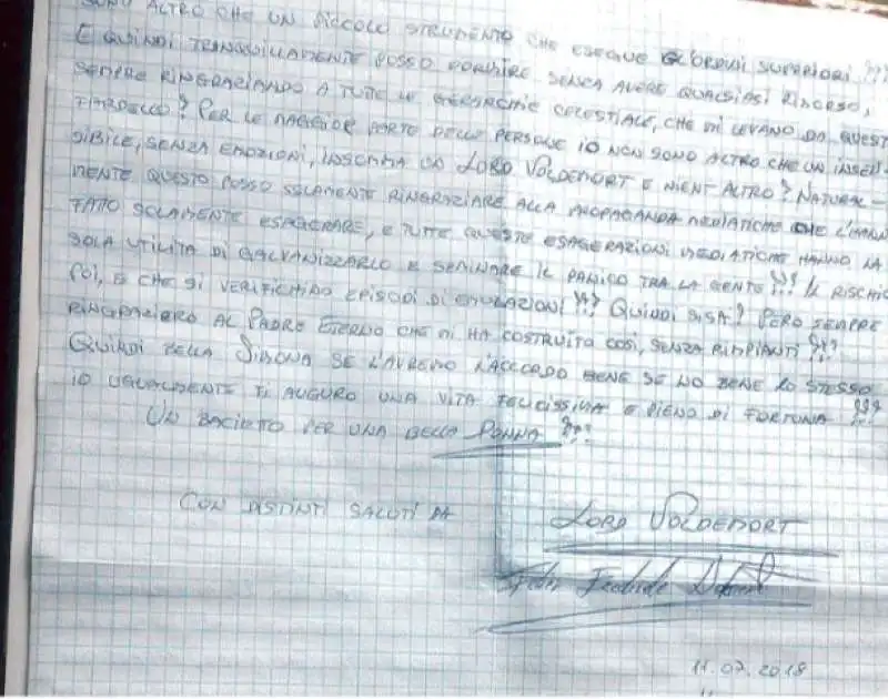 LA LETTERA DI IGOR IL RUSSO A SIMONA PLETTO DI LIBERO QUOTIDIANO