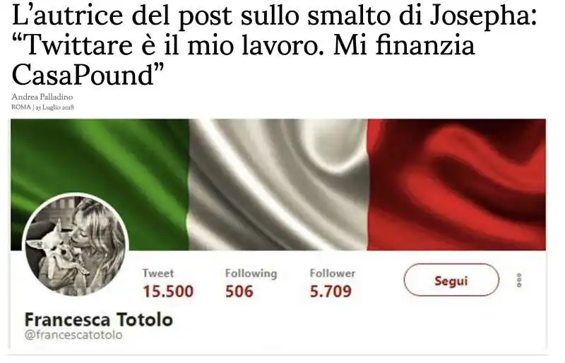 LA STAMPA INTERVISTA FRANCESCA TOTOLO