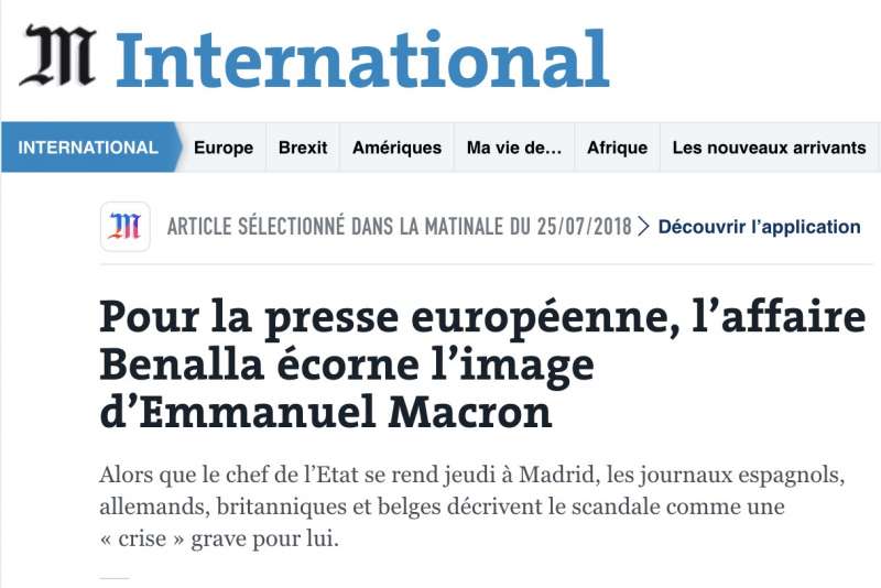 le monde macron benalla