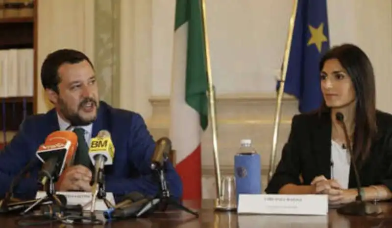 matteo salvini e virginia raggi 7