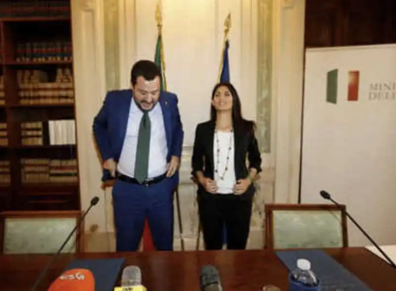 matteo salvini e virginia raggi 9