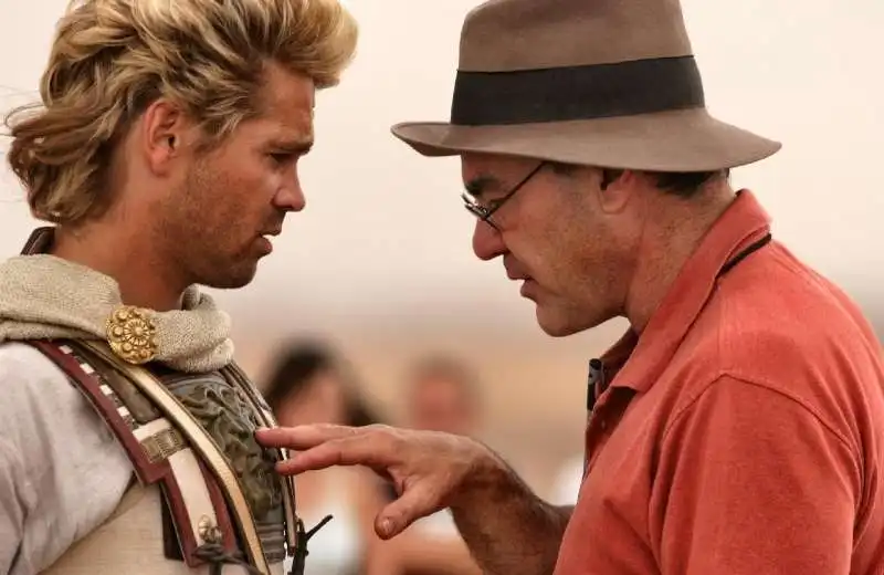 oliver stone con colin farrel sul set di alexander