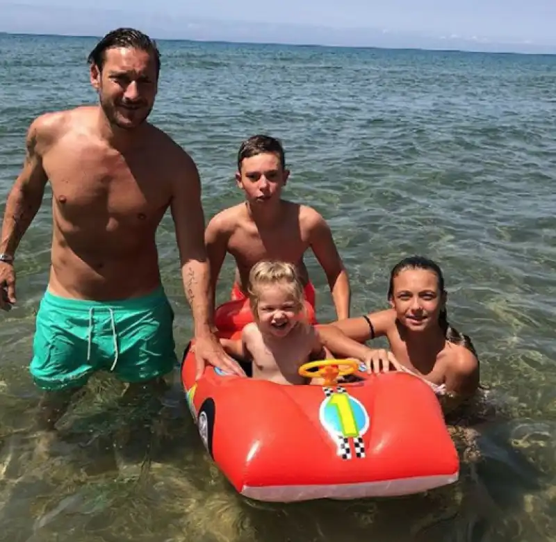 totti con i figli