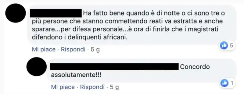 commenti razzisti e insulti nel gruppo facebook chiuso per finanzieri 6