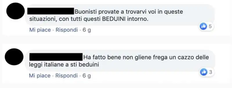 commenti razzisti e insulti nel gruppo facebook chiuso per finanzieri 8