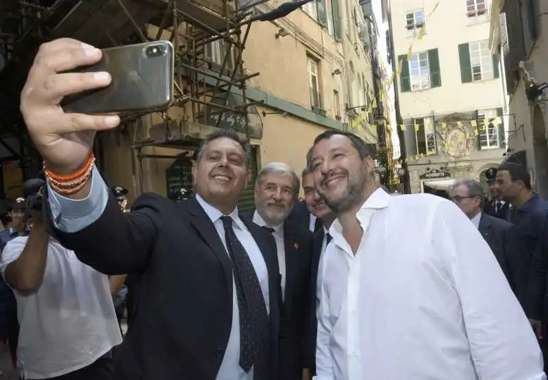 giovanni toti marco bucci edoardo rixi matteo salvini 