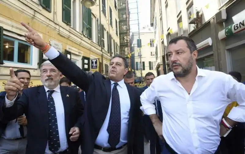 giovanni toti marco bucci matteo salvini 