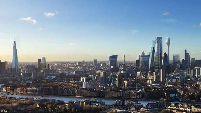 lo skyline di londra con il tulipano 1