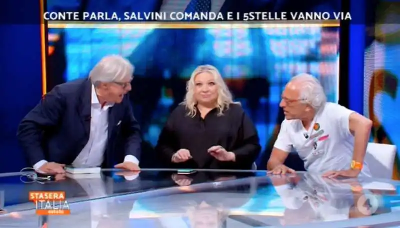 maria giovanna maglie tra mughini e sgarbi