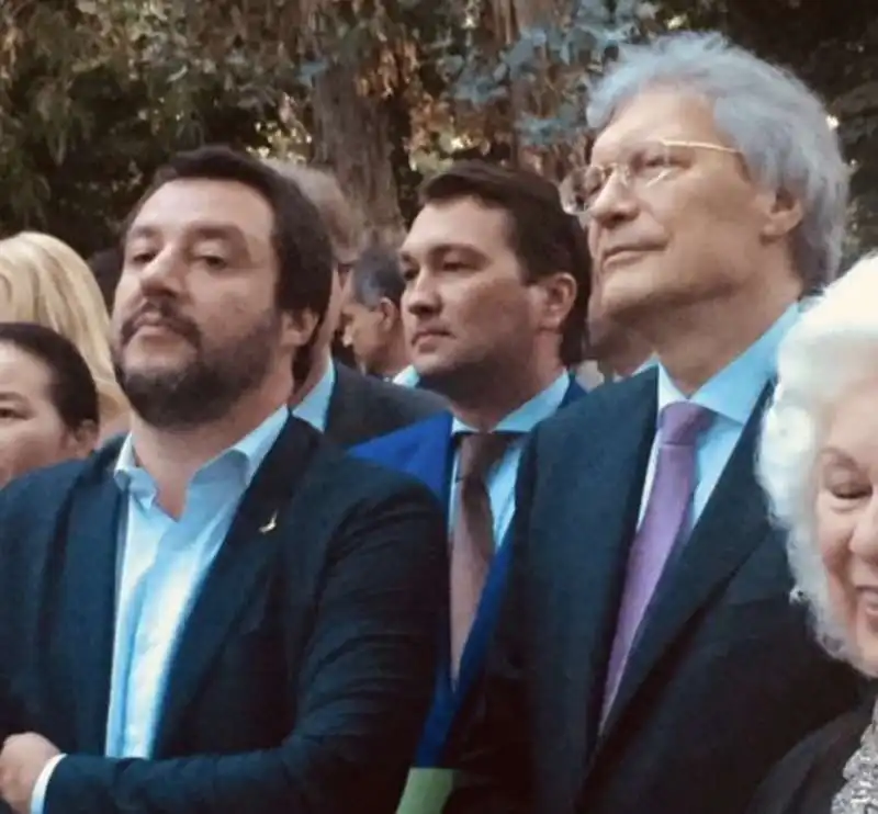 matteo salvini con l'ambasciatore russo in italia sergey razov