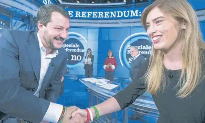 MATTEO SALVINI E MARIA ELENA BOSCHI