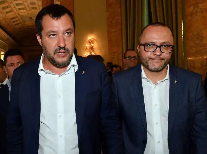 matteo salvini  massimiliano capitanio  foto di bacco