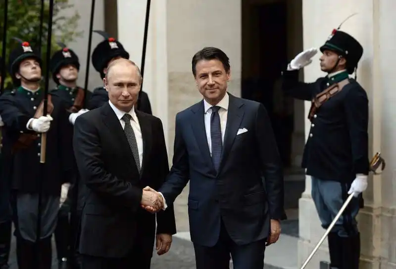 vladimir putin a palazzo chigi incontra giuseppe conte 2