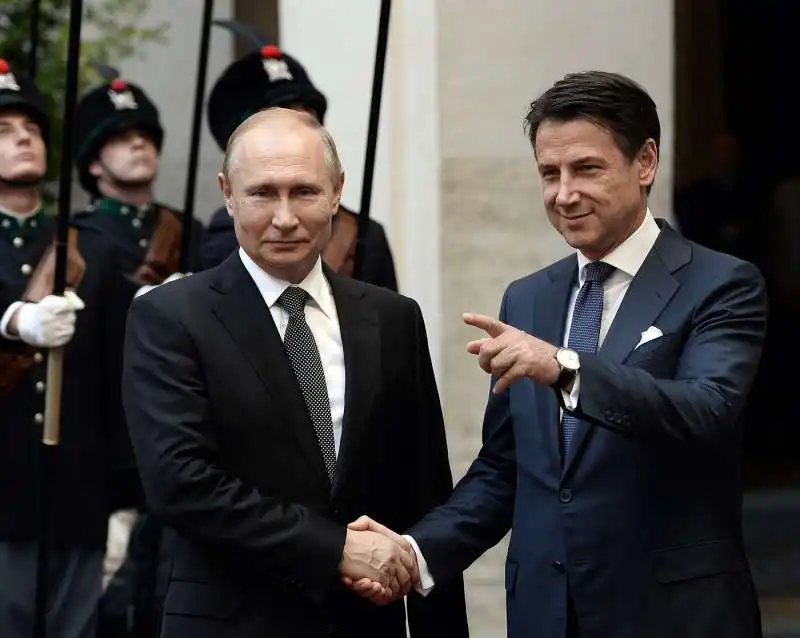 vladimir putin a palazzo chigi incontra giuseppe conte 3