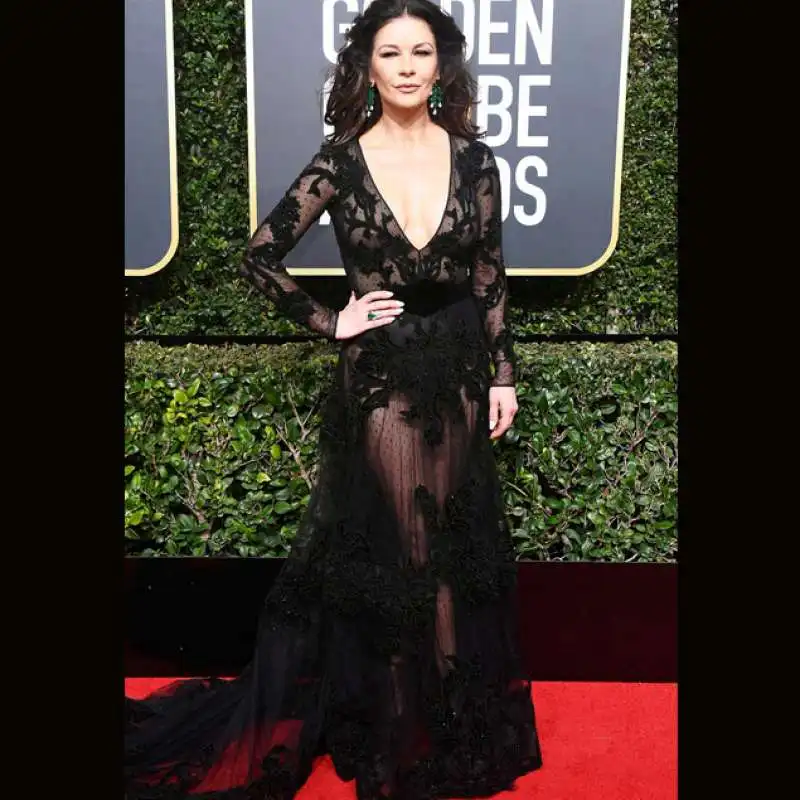 catherine zeta jones golden globes 2018