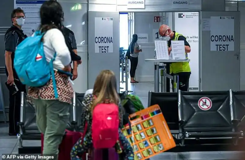 coronavirus   test in aeroporto in germania 