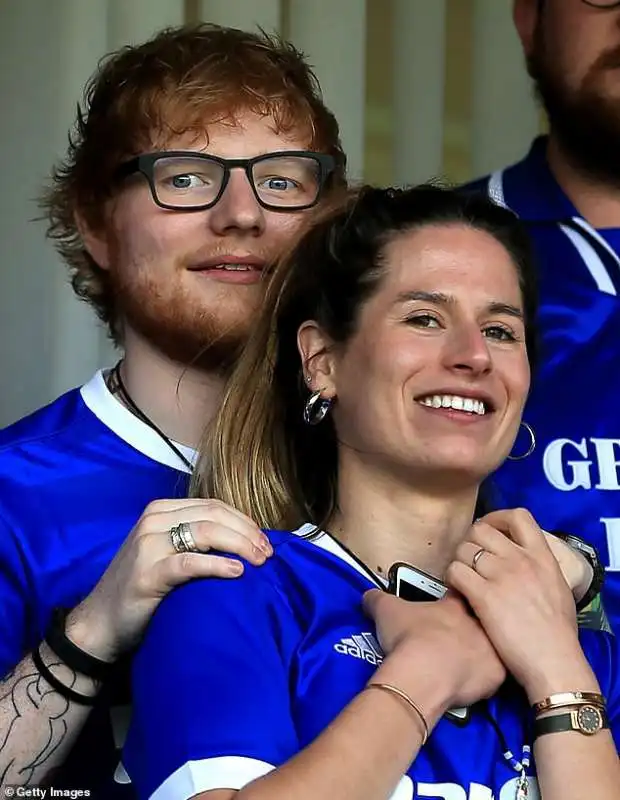 ed sheeran con la moglie cherry 